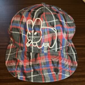 KIDROBOT New Era Fitted Hat Size 7 1/4 Baseball Cap Plaid 59Fifty Embroidered